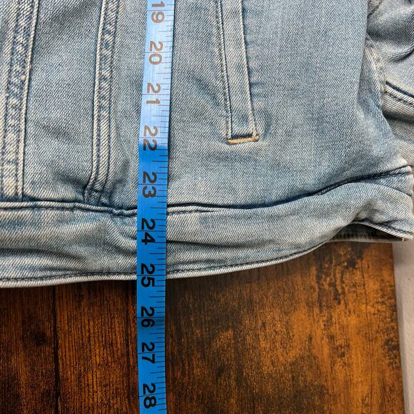 Levi's Denim Trucker Jacket Women's 2X Plus Size Sherpa Quilted Lined Blue Jean - Picture 9 of 10